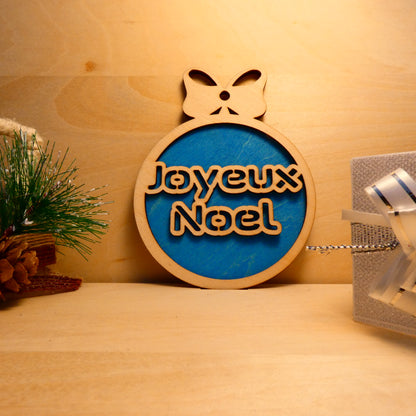 Boule de Noël en bois - modèle 13