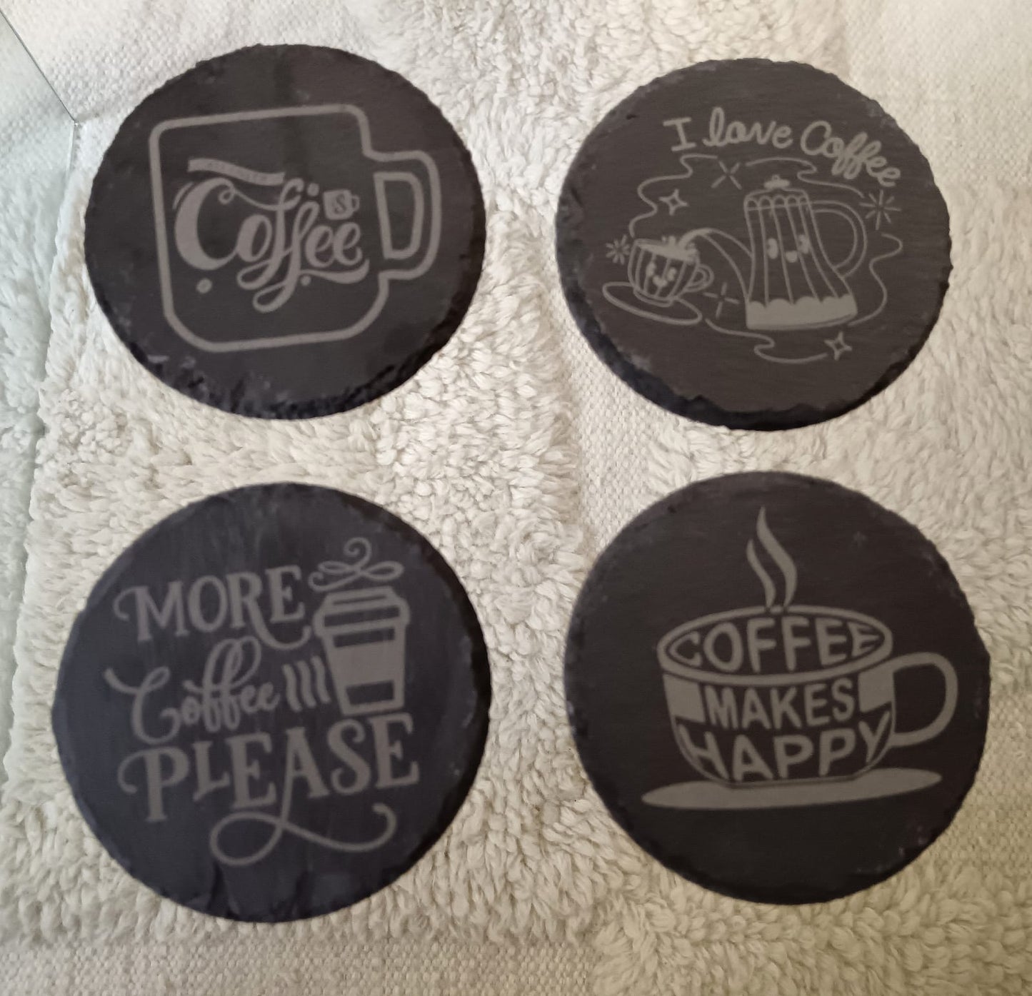 Sous-verres en ardoise pour café / coffee corner