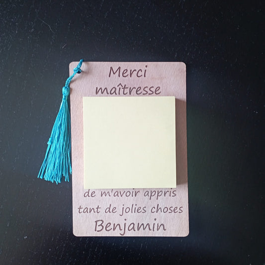 Support à post-it en bois