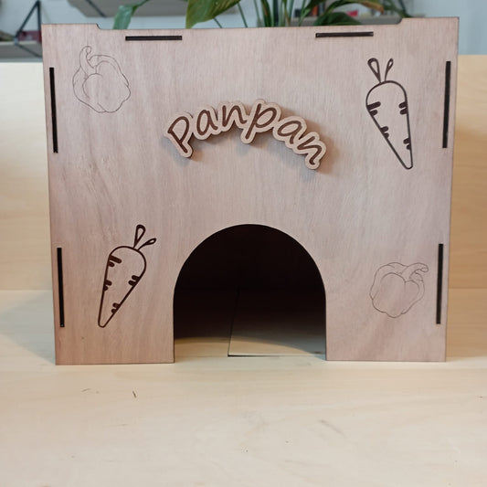Cabane personnalisable pour lapin ou cochon d'inde